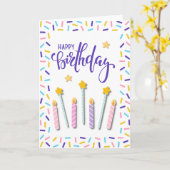 お誕生日おめでとうお祭り カード (黄色い花)