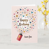 お誕生日おめでとうくす玉カード カード (黄色い花)