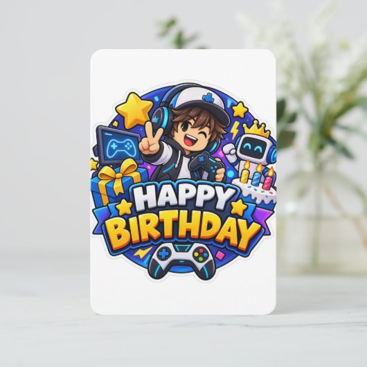 お誕生日おめでとうございますの招待状 招待状 (スタンド正面)