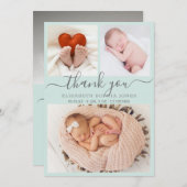 お誕生日おめでとうございますアクアフォトコラージュ 案内状 (正面/裏面)