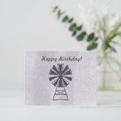 お誕生日おめでとうございます オールオケージョン ウィンドミル ポストカード (スタンド正面)