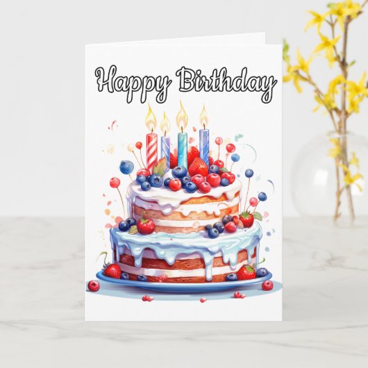 お誕生日おめでとうございます カード (黄色い花)