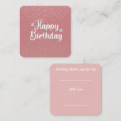 お誕生日おめでとうございます  ノートカード (正面/裏面)