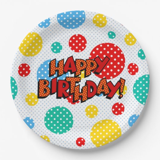 お誕生日おめでとうございます  ペーパープレート (正面)