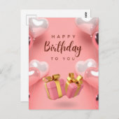 お誕生日おめでとうございます ポストカード (正面/裏面)