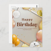 お誕生日おめでとうございます ポストカード (正面/裏面)