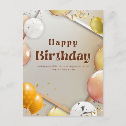 お誕生日おめでとうございます ポストカード (正面)