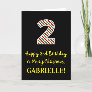 お誕生日おめでとうございます。メリークリスマス名前をカスタムする カード