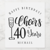 お誕生日おめでとうございます。年齢不問の素朴な男性へ ワインラベル (シングルラベル)