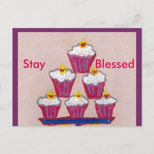 お誕生日おめでとうございます 幸せが続きますように ポストカード (正面)