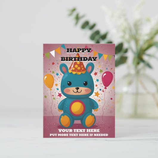 お誕生日おめでとうございます 招待状 (スタンド正面)