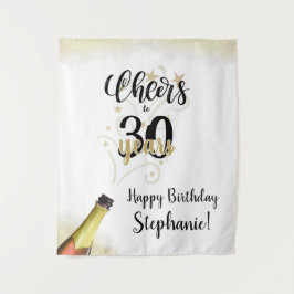 お誕生日おめでとうございます!#歳の誕生日 ブラックゴールド バックドロップ タペストリー