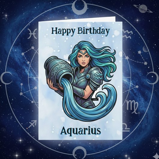 お誕生日おめでとうございます 水瓶座さん! カード