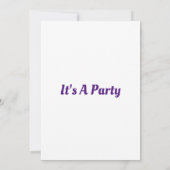 お誕生日おめでとうございます 紫の招待状 招待状 (裏面)