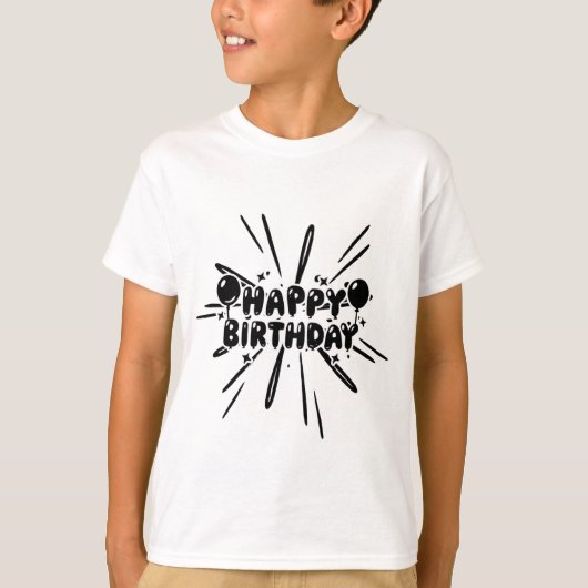 お誕生日おめでとうございます Tシャツ (正面)