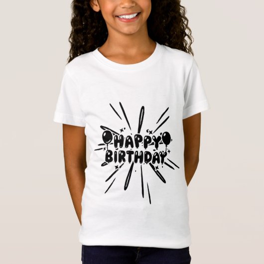 お誕生日おめでとうございます Tシャツ (正面)