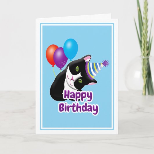 お誕生日おめでとうねこ カード (正面)