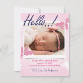 お誕生日おめでとうの個人用カード (正面)