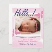 お誕生日おめでとうの個人用カード (正面/裏面)