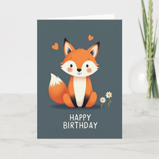 お誕生日おめでとうの動物カード カード (正面)