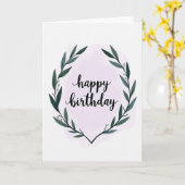 お誕生日おめでとうの葉のカード カード (黄色い花)