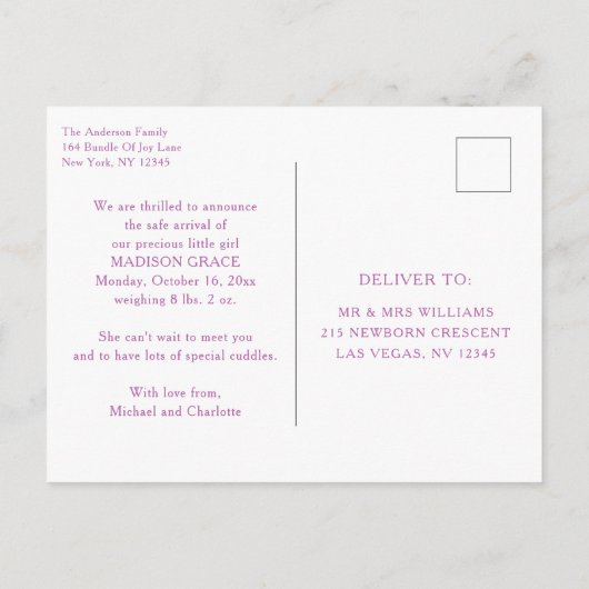 お誕生日おめでとうはがき |ラブバグ 案内ポストカード (裏面)