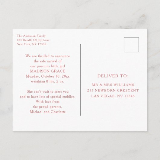 お誕生日おめでとうはがき |ラブバグ 案内ポストカード (裏面)