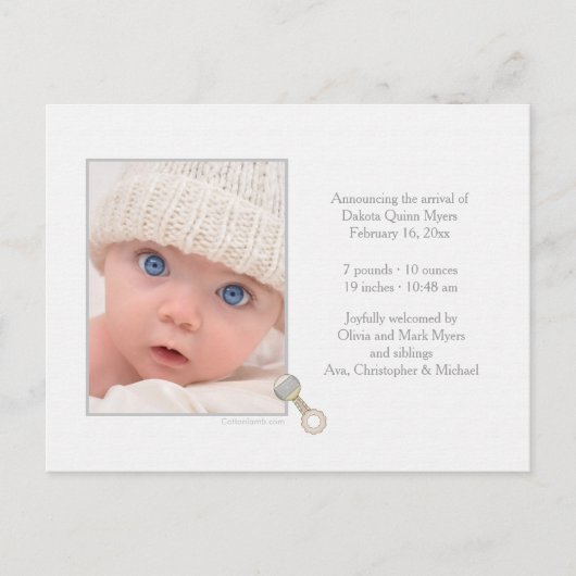 お誕生日おめでとうはがき 案内ポストカード (正面)