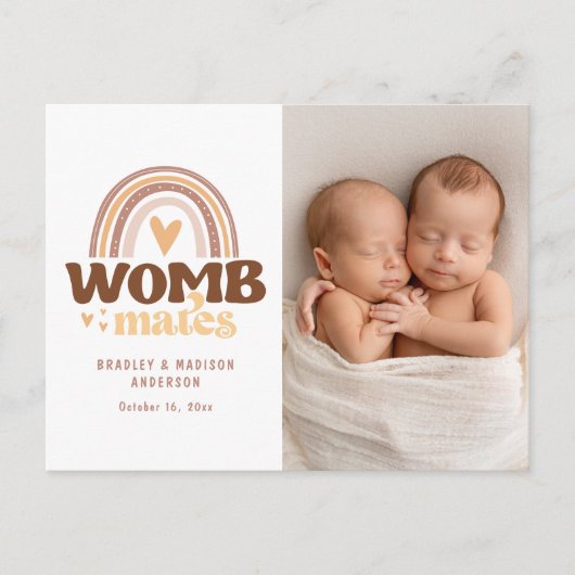 お誕生日おめでとうはがき | Womb Mates 案内ポストカード (正面)