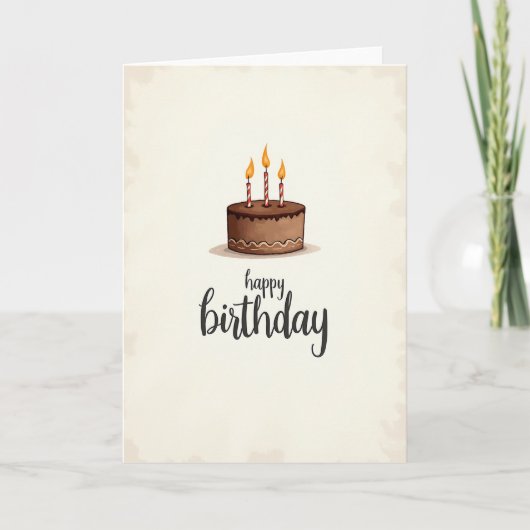 お誕生日おめでとうろうそくケーキカード カード (正面)
