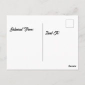 お誕生日おめでとうイルカの被った誕生日帽子 ポストカード (裏面)