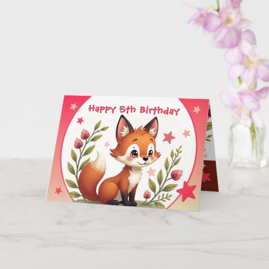お誕生日おめでとうカードにぴったりな愛らしいデザイン カード (蘭)