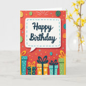 お誕生日おめでとうカード カード (黄色い花)