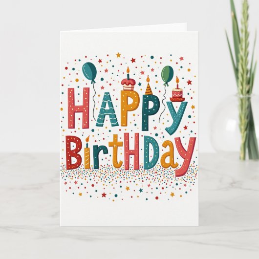お誕生日おめでとうカード カード (正面)