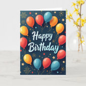 お誕生日おめでとうカード カード (黄色い花)