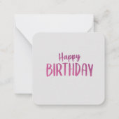 お誕生日おめでとうカード ノートカード (裏面)
