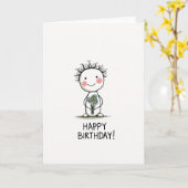 お誕生日おめでとうキャラクターカード カード (黄色い花)
