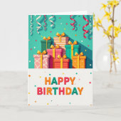 お誕生日おめでとうギフトカード カード (黄色い花)