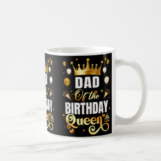 お誕生日おめでとうクイーンのパパ 楽しいお揃いバースデー コーヒーマグカップ