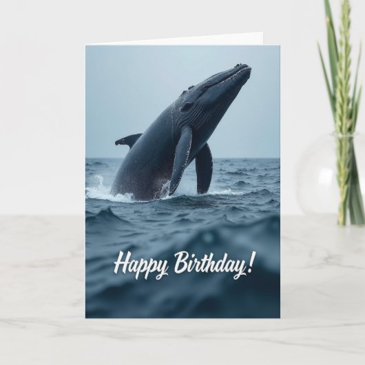 お誕生日おめでとうクジラカード カード (正面)