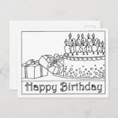 お誕生日おめでとうケーキのポストカードです。 ポストカード (正面/裏面)