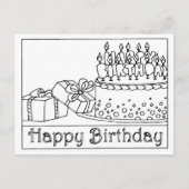 お誕生日おめでとうケーキのポストカードです。 ポストカード (正面)