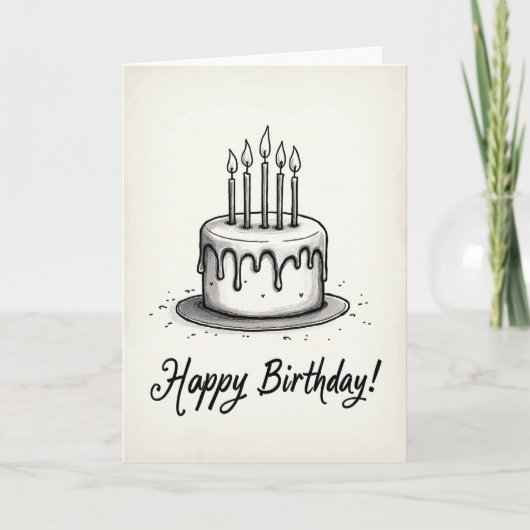 お誕生日おめでとうケーキカード カード (正面)