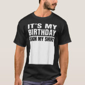 お誕生日おめでとうサインTシャツ Tシャツ (正面)