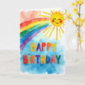 お誕生日おめでとうサンカード カード (黄色い花)