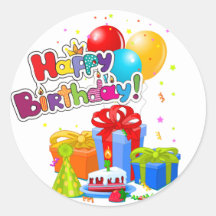 お誕生日おめでとうステッカー