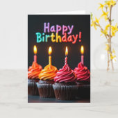 お誕生日おめでとうチョコレートカード カード (黄色い花)