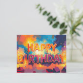 お誕生日おめでとうデザイン ポストカード (スタンド正面)