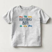 お誕生日おめでとうトランスポーテーションTシャツ トドラーTシャツ (正面)