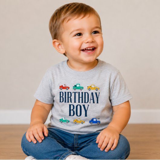 お誕生日おめでとうトランスポーテーションTシャツ トドラーTシャツ